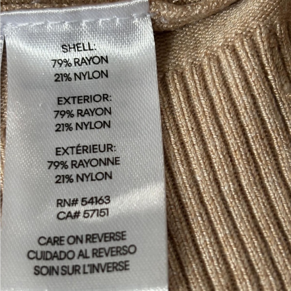 Calvin Klein Beige Turtleneck Sweater NWT Size M | Soft Lightweight Knit - Picture 5 of 6